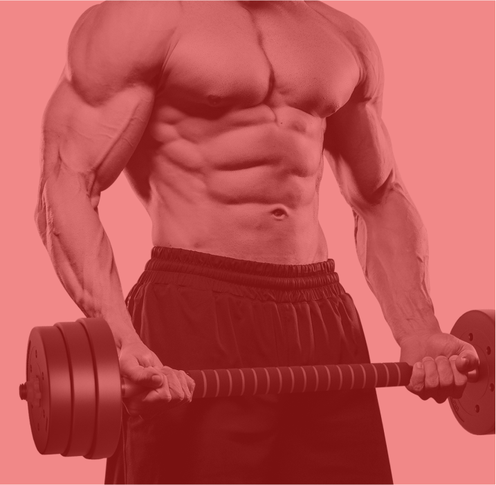 Sportowiec trzymający sztangę